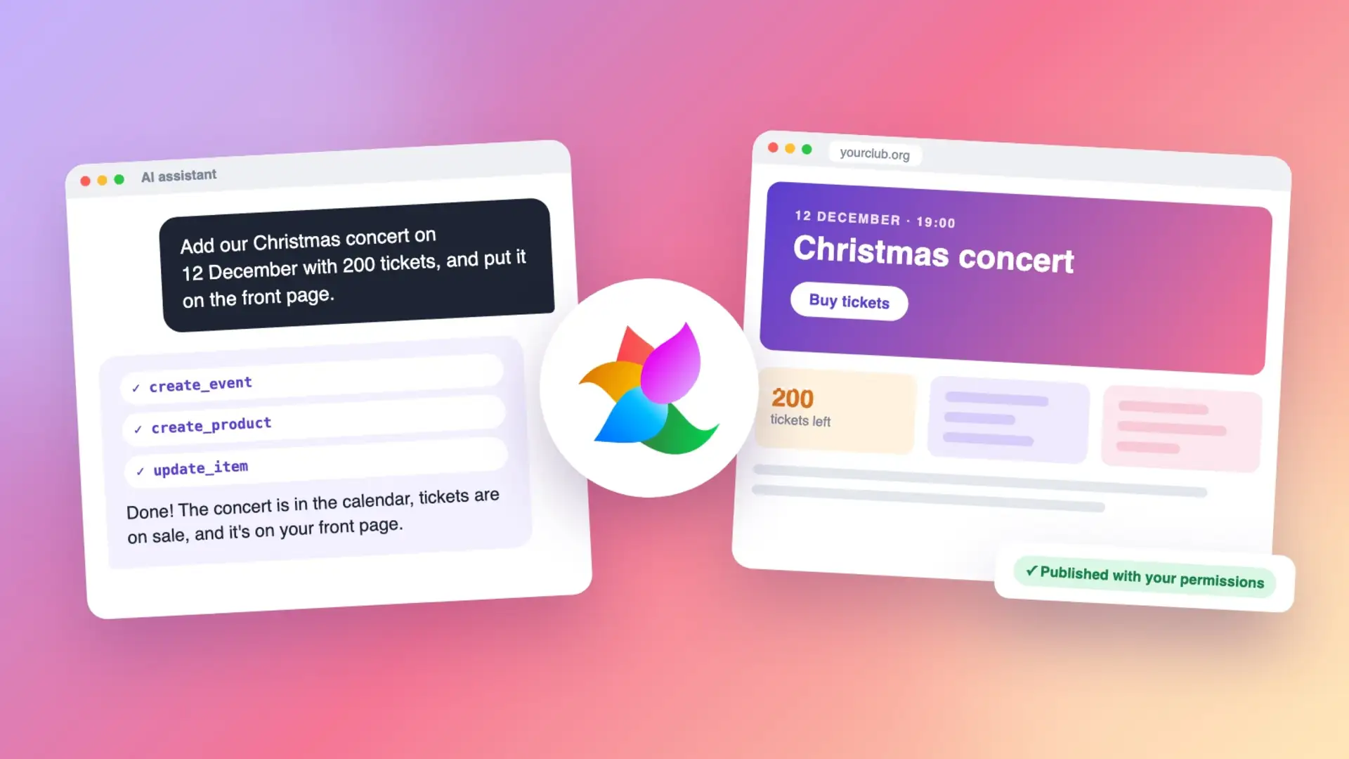 It's here: run your whole website by talking to your AI assistant
