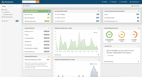 Ordrebehandling og dashboard